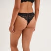 Tanga en dentelle noir femme