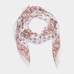 Foulard carr&eacute; coton ivoire femme