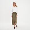 Chemise en lin mélangé blanc femme
