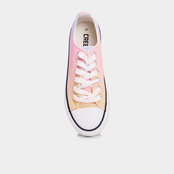 Tennis en toile à lacets Creeks multicolore fille
