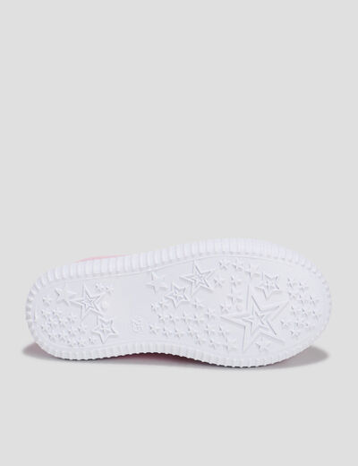 Babies en toile avec noeuds rose fille