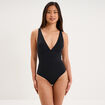 Maillot de bain une pi&egrave;ce gainant noir femme