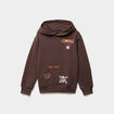 Sweat hoodie 1 poche One Piece Chopper marron fonc&eacute; gar&ccedil;on