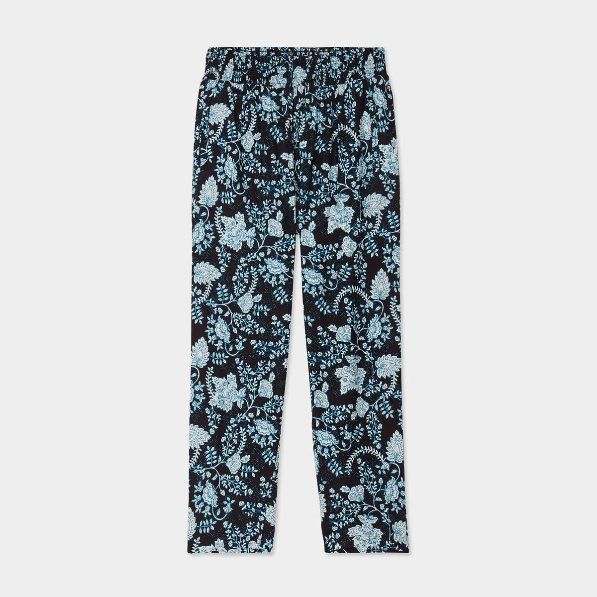 Pantalon fluide taille élastiquée noir femme grande taille