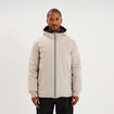 Blouson r&eacute;versible &agrave; capuche zipp&eacute; beige homme