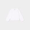 Gilet boutonn&eacute; bord festonn&eacute; coton blanc b&eacute;b&eacute; fille