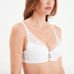 Soutien-gorge foulard paddé dentelle blanc femme