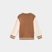 Gilet boutonn&eacute; col teddy manches longues marron b&eacute;b&eacute; gar&ccedil;on