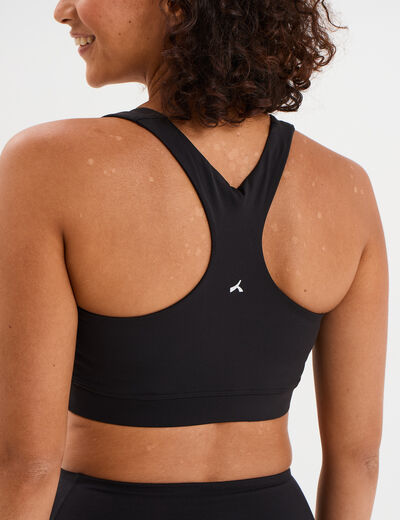 Brassi&egrave;re de sport dos nageur noir femme