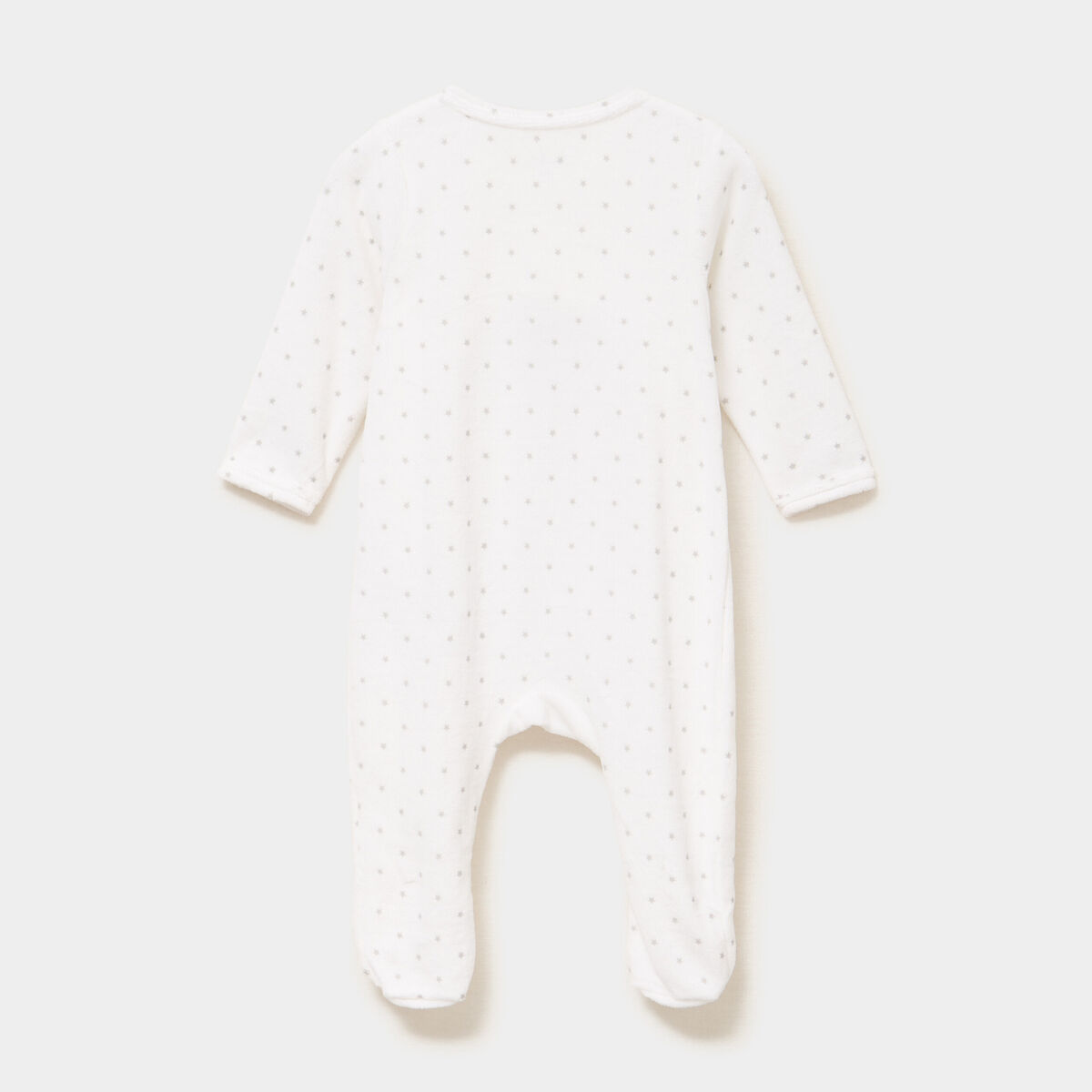Dors-bien manches longues boutonn&eacute; blanc b&eacute;b&eacute;