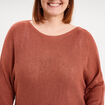 Pull manches longues col rond vieux rose femme grande taille