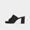 Mules à talons noir femme