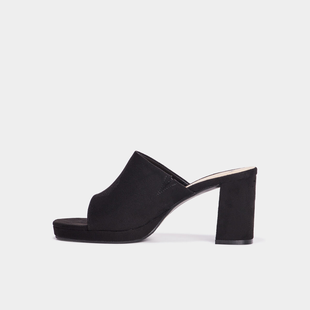 Mules à talons noir femme