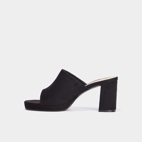 Mules à talons noir femme
