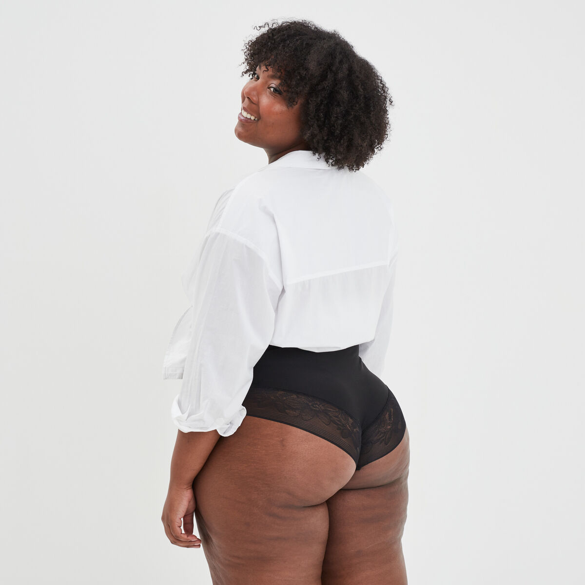 Culotte gainante noir femme grande taille