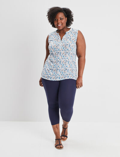 Leggings 7/8ème bleu marine femme grande taille