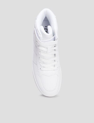 Baskets montantes à scratch Creeks blanc femme