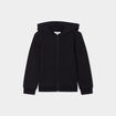 Sweat à capuche zippé noir fille