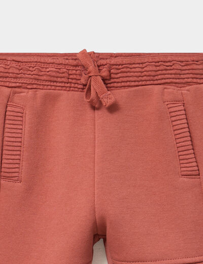 Pantalon de jogging molletonn&eacute; terracotta b&eacute;b&eacute; gar&ccedil;on