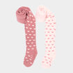 Lot 2 collants opaques rose fushia b&eacute;b&eacute; fille