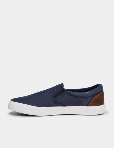 Tennis basses en toile bleu marine homme