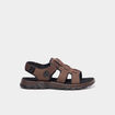 Sandales avec scratchs marron homme