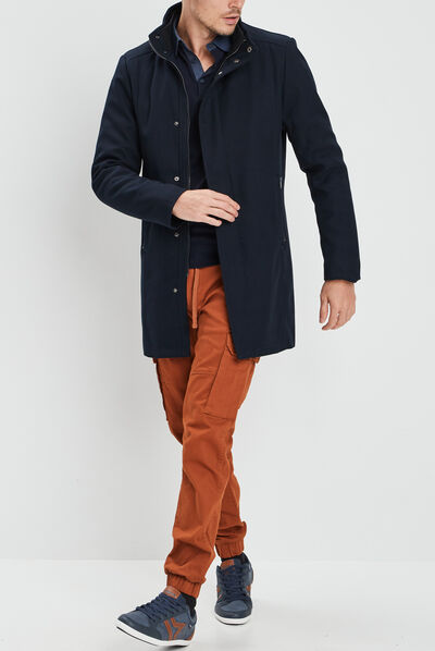 Pantalon cargo à coulisse marron cognac homme