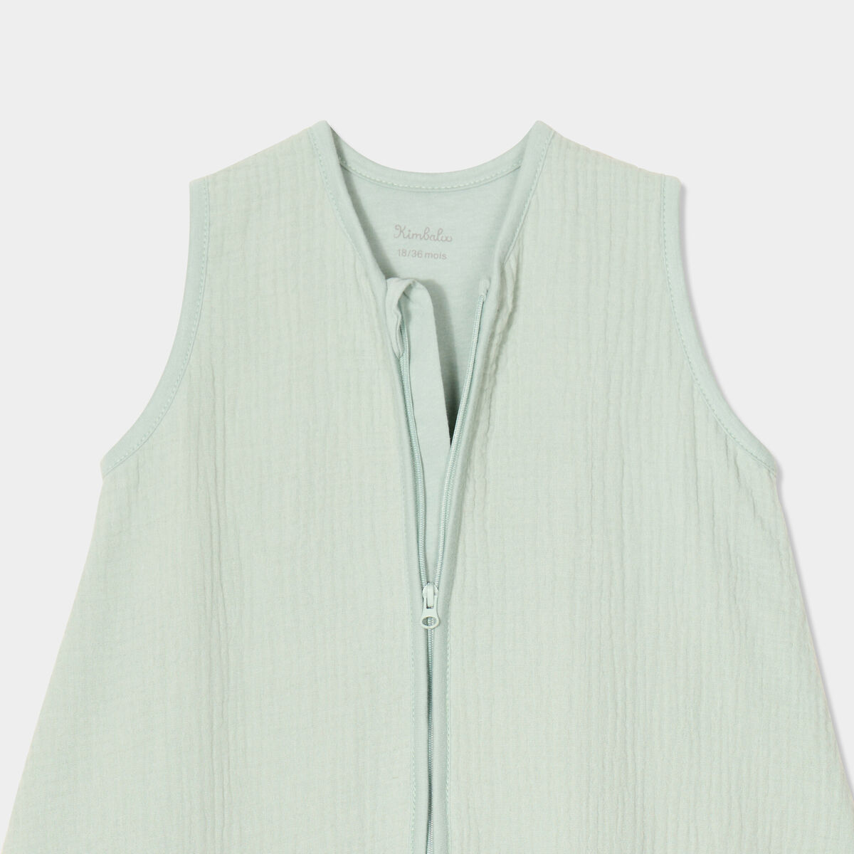 Gigoteuse gaze de coton ajustable TOG 1 vert clair b&eacute;b&eacute;