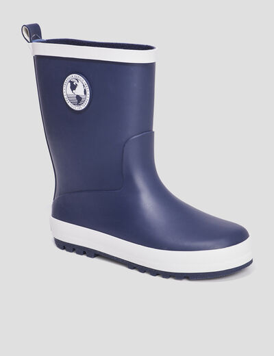 Bottes de pluie Trappeur bleu marine garçon