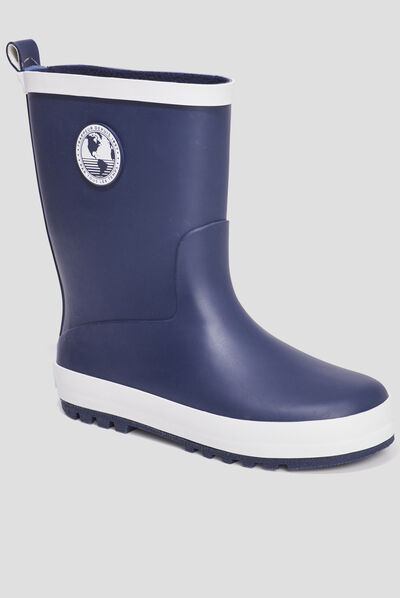 Bottes de pluie Trappeur bleu marine garçon