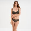 Shorty en dentelle vert kaki femme