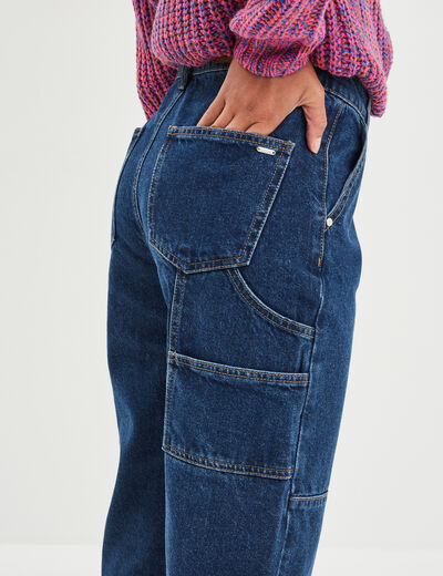 Jeans cargo Creeks denim stone femme