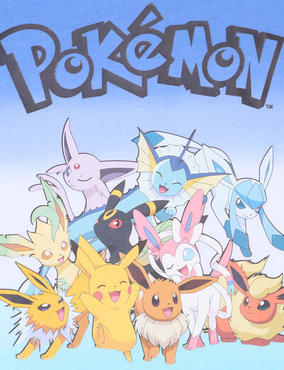 T-shirt manches courtes coton Pokémon multicolore garçon