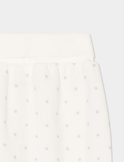 Lot 2 pantalons effet velours coton blanc bébé garçon