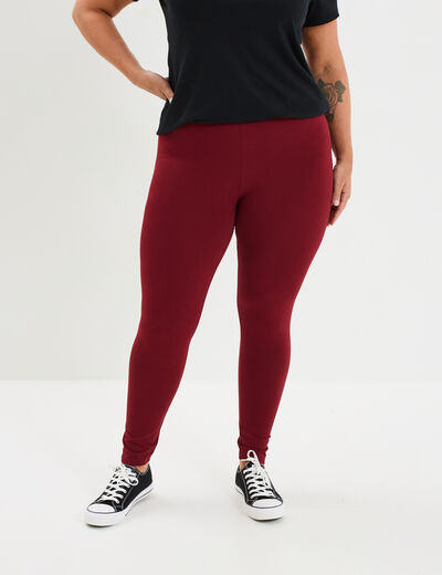 Legging bordeaux femme grande taille