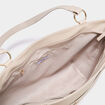 Sac cabas avec porte-cartes ivoire femme