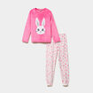 Ensemble pyjama 2 pi&egrave;ces velours rose fushia fille