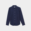 Chemise coton manches longues Creeks bleu marine homme