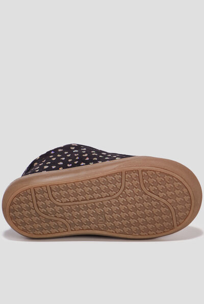 Bottillons en cuir bleu marine bébé fille