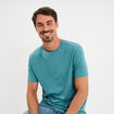 T-shirt en coton manches courtes bleu pétrole homme