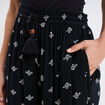 Pantalon fluide large crêpe noir femme