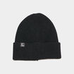 Bonnet avec bord &agrave; revers tricot&eacute; noir homme