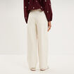 Pantalon ballon taille haute ecru femme