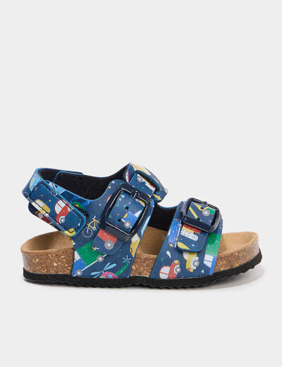 Sandales à boucles bleu marine bébé garçon