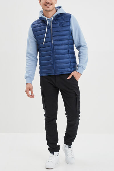 Pantalon cargo à coulisse noir homme