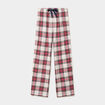 Pantalon de pyjama en coton ajusable ecru femme