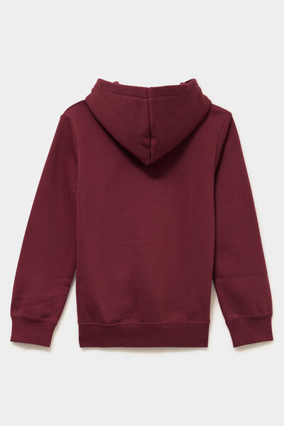 Sweat hoodie 1 poche &agrave; capuche Puma bordeaux gar&ccedil;on