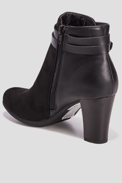 Bottines avec brides noir femme