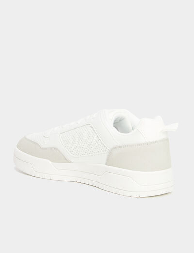 Tennis basses &agrave; lacets Kappa blanc homme
