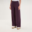 Pantalon de jogging large molletonn&eacute; violet fonc&eacute; femme